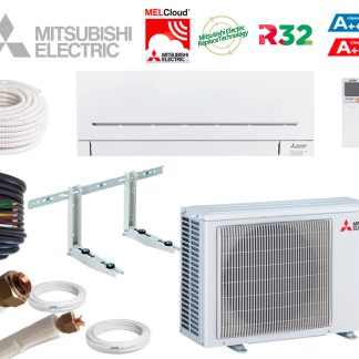 Mitsubishi Electric AP avec 5 m&egrave;tres KIT D&rsquo;INSTALLATION - 12000 BTU - 3,5 kW - Wi-Fi int&eacute;gr&eacute; MSZ-AP35VGK - MUZ-AP35VGK A+++/A++, climatiseur