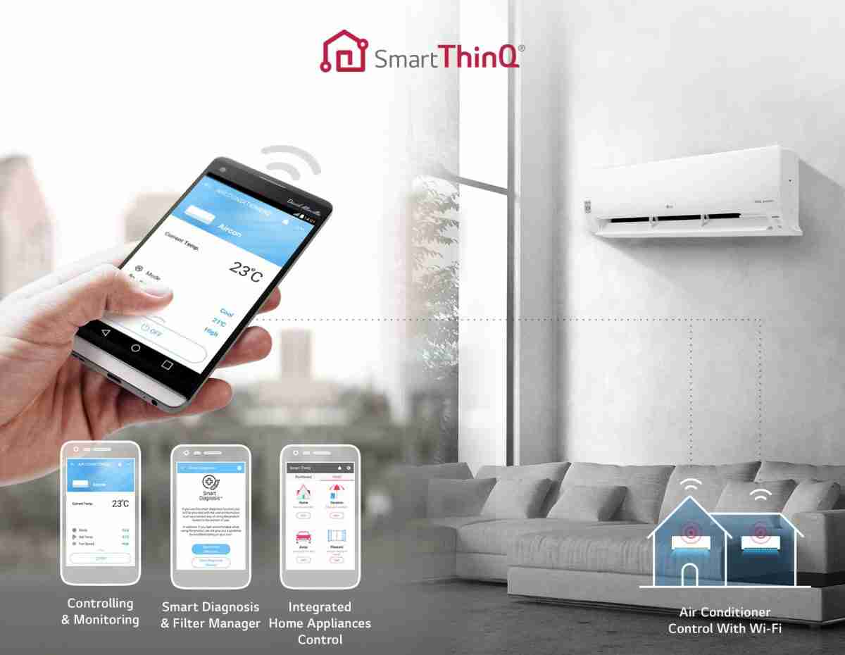 LG DualCool Onduleur Smart S12ET avec 5 mètres KIT D'INSTALLATION - 12000 BTU Wi-Fi A++/A+ 3.5 kW, climatiseur reversible – Image 5