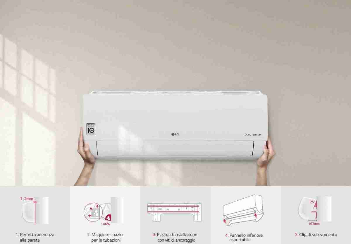 LG DualCool Onduleur / Inverter Libero Smart S12ET - 12000 BTU Wi-Fi ThinQ A++/A+, climatiseur reversible mural split fixe – Image 6