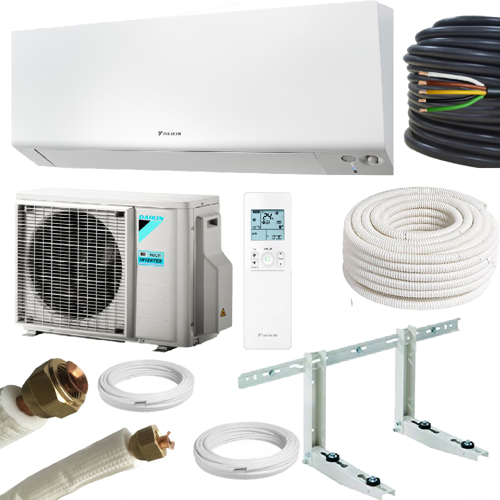 Daikin avec KIT D'INSTALLATION 5 mètres - 12000 btu - 3.5 kW - Perfera FTXM35R RXM35R Wi-Fi inclus - A+++, climatiseur reversible mural