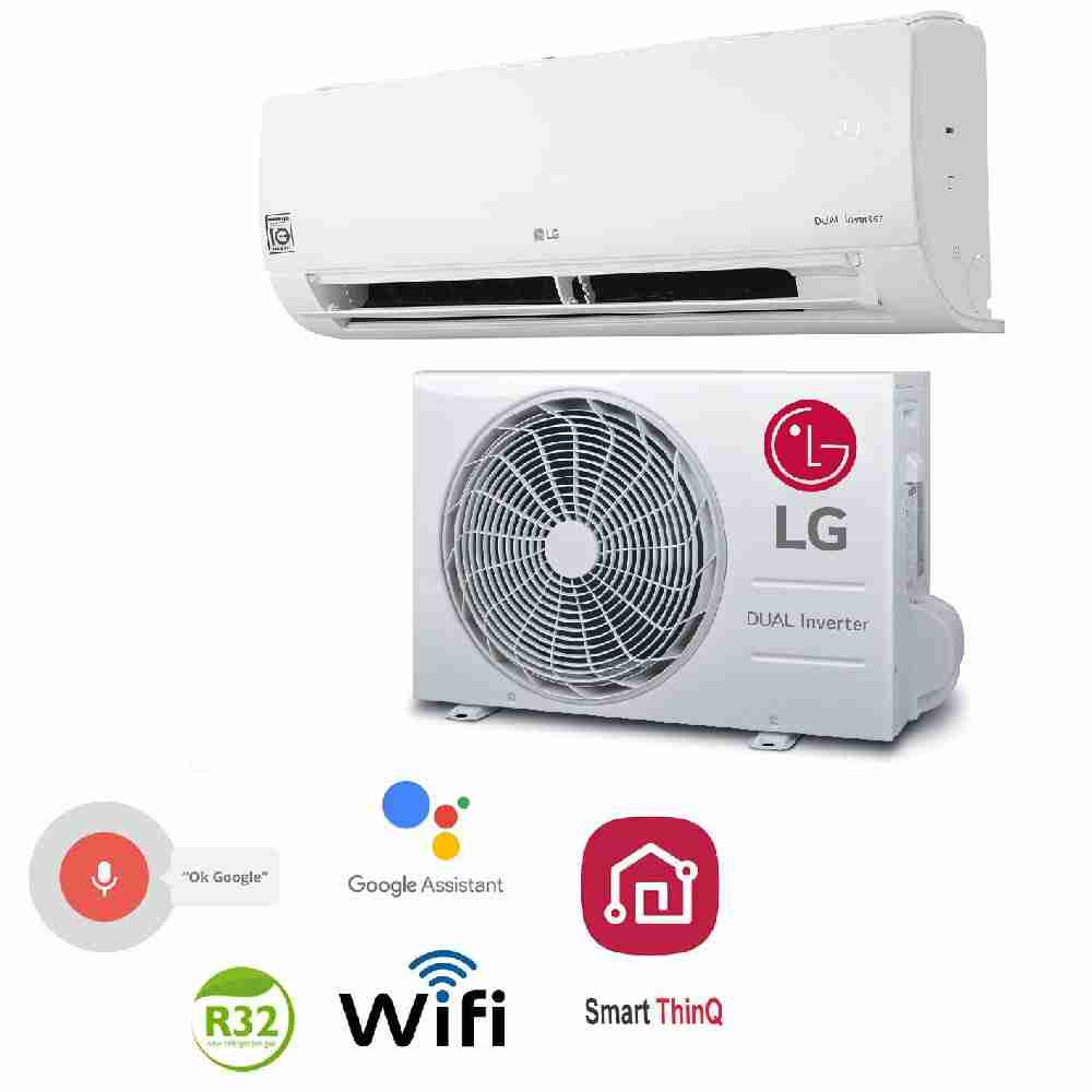 LG DualCool Onduleur / Inverter Libero Smart S09ET - 9000 BTU Wi-Fi ThinQ A++/A+, climatiseur reversible mural split fixe