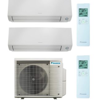 Climatiseur Daikin Dual Split Perfera All Season 7000 + 7000 BTU R32 Inverter Wi-Fi - Pompe à chaleur A+++/A++ - 2MXM40A + FTXM20A + FTXM20A