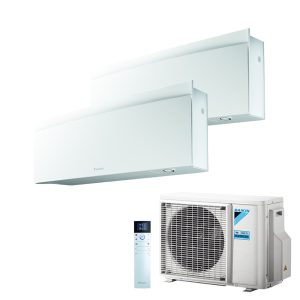 Climatiseur Daikin Dual Split Emura 3 9000 + 9000 BTU R32 Inverter Wi-Fi - Pompe &agrave; chaleur A+++/A++ - 2MXM50A + FTXJ25AW + FTXJ25AW