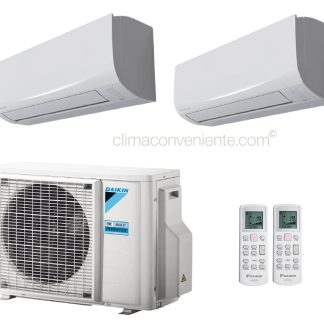 Climatiseur Daikin Dual Split Sensira 9000+12000 BTU R32 Inverter - A++ - 2MXF50A + CTXF25/35C