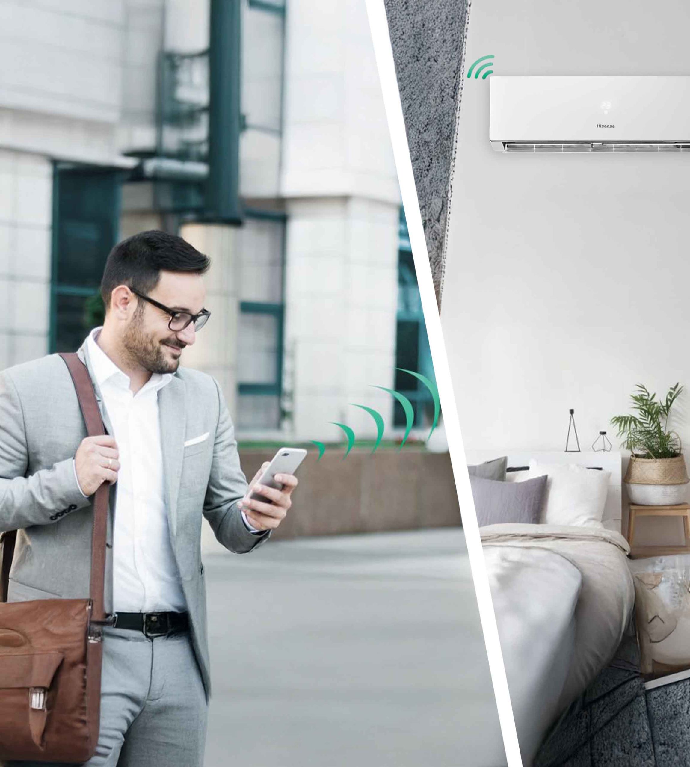Climatiseur Hisense Mono Split Easy Smart 18000 BTU R32 Inverter Wi-Fi, CA50XS1GW + CA50XS1GG, pompe à chaleur A++ – Image 5