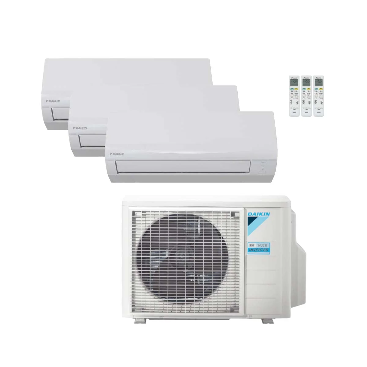 Climatiseur Daikin TrialSplit Sensira 9000-9000-12000 BTU R32 Inverter Wi-Fi - 3MXF52A avec CTXF25C + CTXF25C + CTXF35C - Pompe à chaleur A