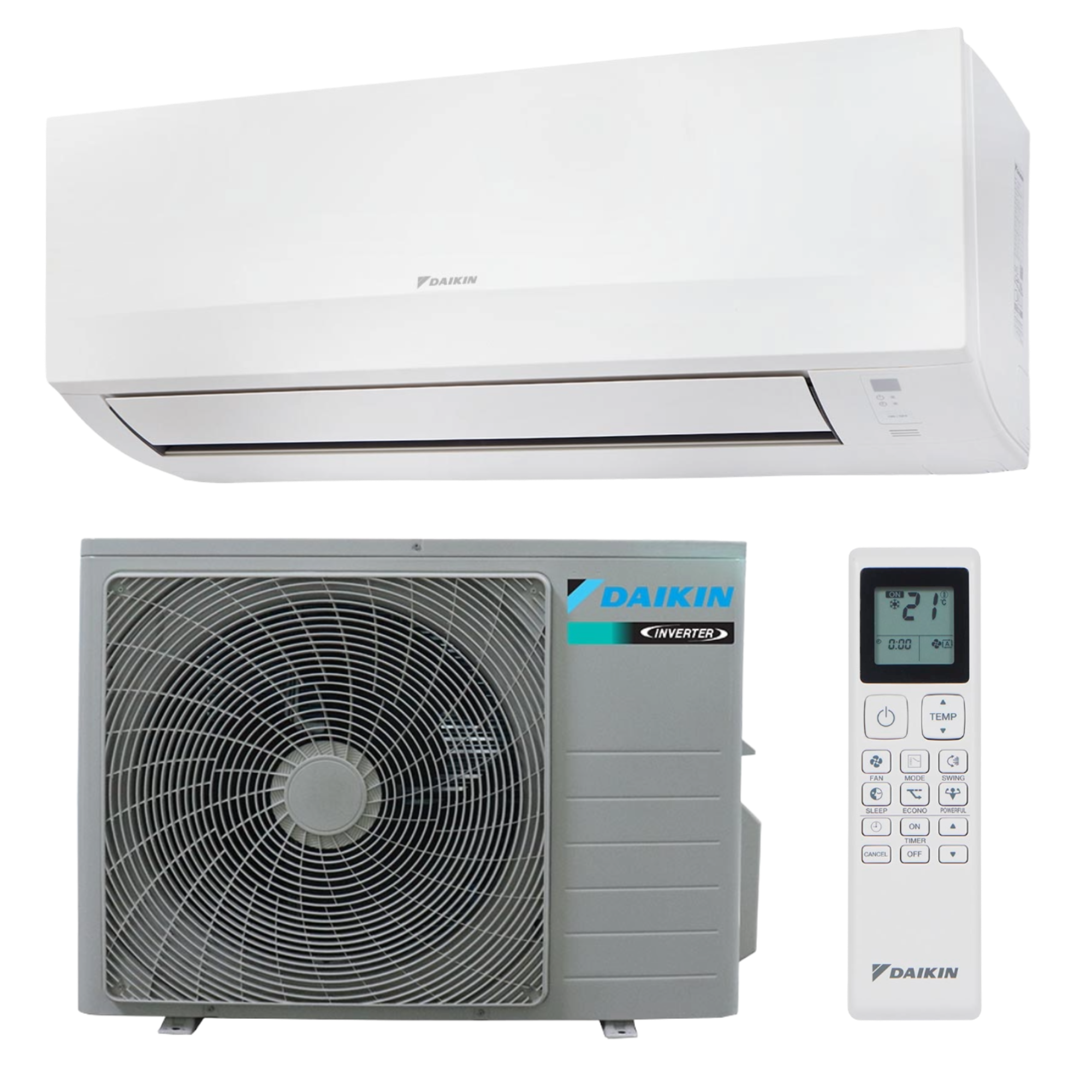 Climatiseur Daikin Monosplit Sensira Série E avec Wi-Fi intégré 12000 BTU / 3.5 kW R-32 Inverter - Pompe à chaleur A++/A+ - RXC35E + FTXC35E