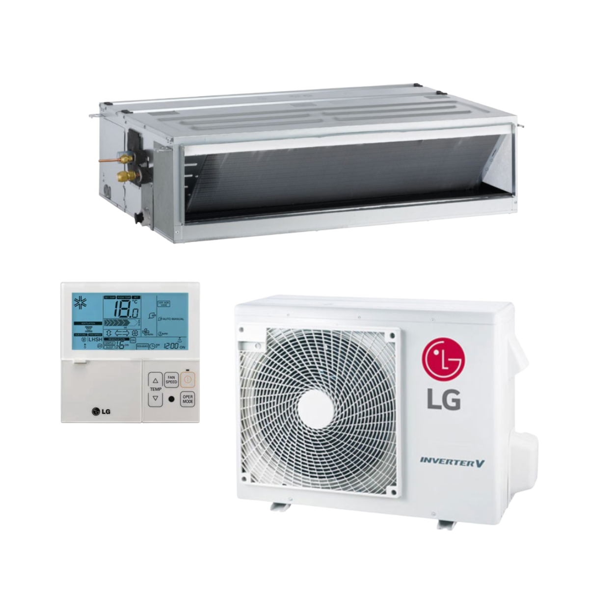 Gainable LG Haute Pression 30000 BTU / 7.5 kW Climatiseur R-32 Inverter – UM30F.N10 + UUB1.U20 – A+/A+