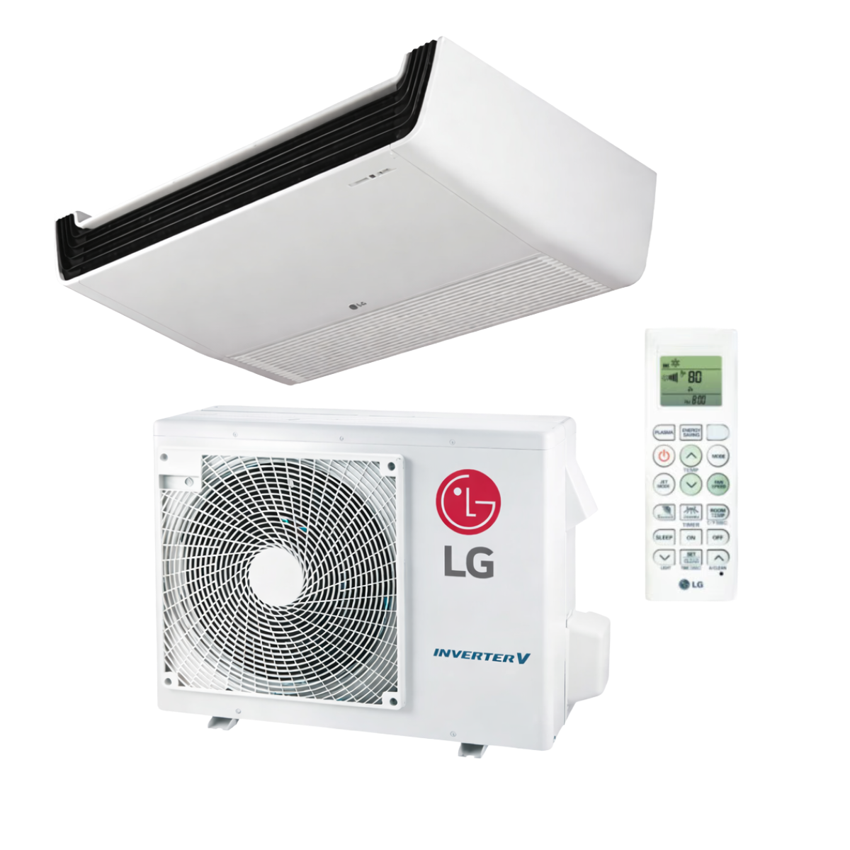 Console / Plafond LG Compact 24000 BTU / 6.8 kW Climatiseur R-32 Inverter – UV24F N10 + UUB1.U20 – A++/A+