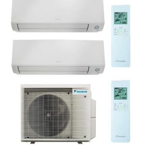 Climatizzatore Daikin Dual Split Perfera All Season 7000 + 9000 BTU R32 Inverter Wi-Fi, A+++/A++, 2MXM40A + FTXM20A + FTXM25A, condizionatore a pompa di calore