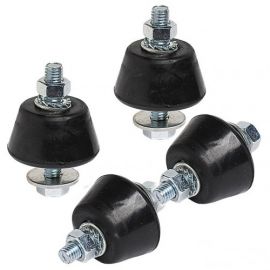 Supporto a pavimento antivibrante per climatizzatore con dadi autobloccanti e gomma nera 9898-024