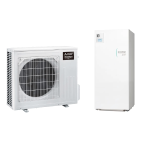 Mitsubishi Electric ECODAN R32 170 L &ndash; Pompa di calore split aria-acqua Inverter 6 kW, SUZ-SWM60VA2 con Hydrotank ERST17D-VM2E, classe A+++