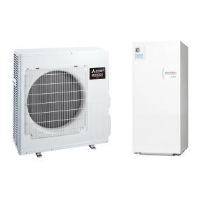 Mitsubishi Electric ECODAN R32 170 L – Pompa di calore split aria-acqua Inverter 8 kW, SUZ-SWM80VA2 con Hydrotank ERST17D-VM2E, classe A+++