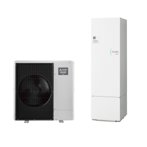 Mitsubishi Electric ECODAN ZUBADAN R32 300 L – Pompa di calore split aria-acqua Inverter 8 kW Trifase, PUZ-SHWM80YAA con HydroTank ERST30F-VM2EE, classe A+++
