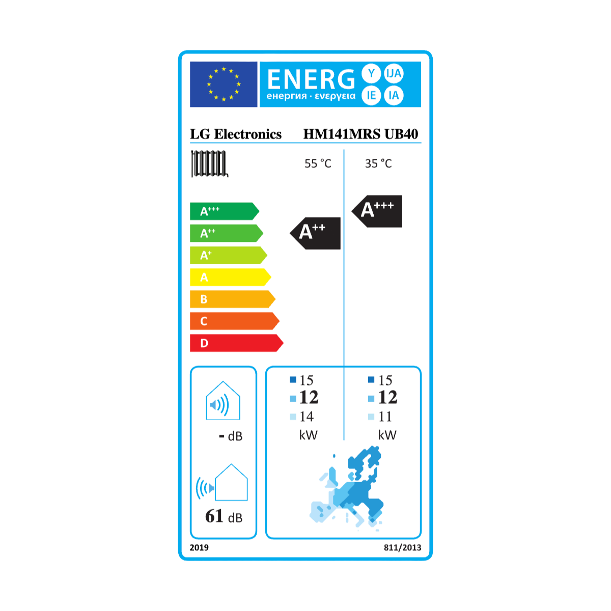 LG Therma V R32 Monoblocco S II – Pompa di calore aria-acqua 14 kW Monofase Inverter Alta Efficienza Classe A+++ Riscaldamento Raffrescamento ACS HM141MRS.UB40 - immagine 3