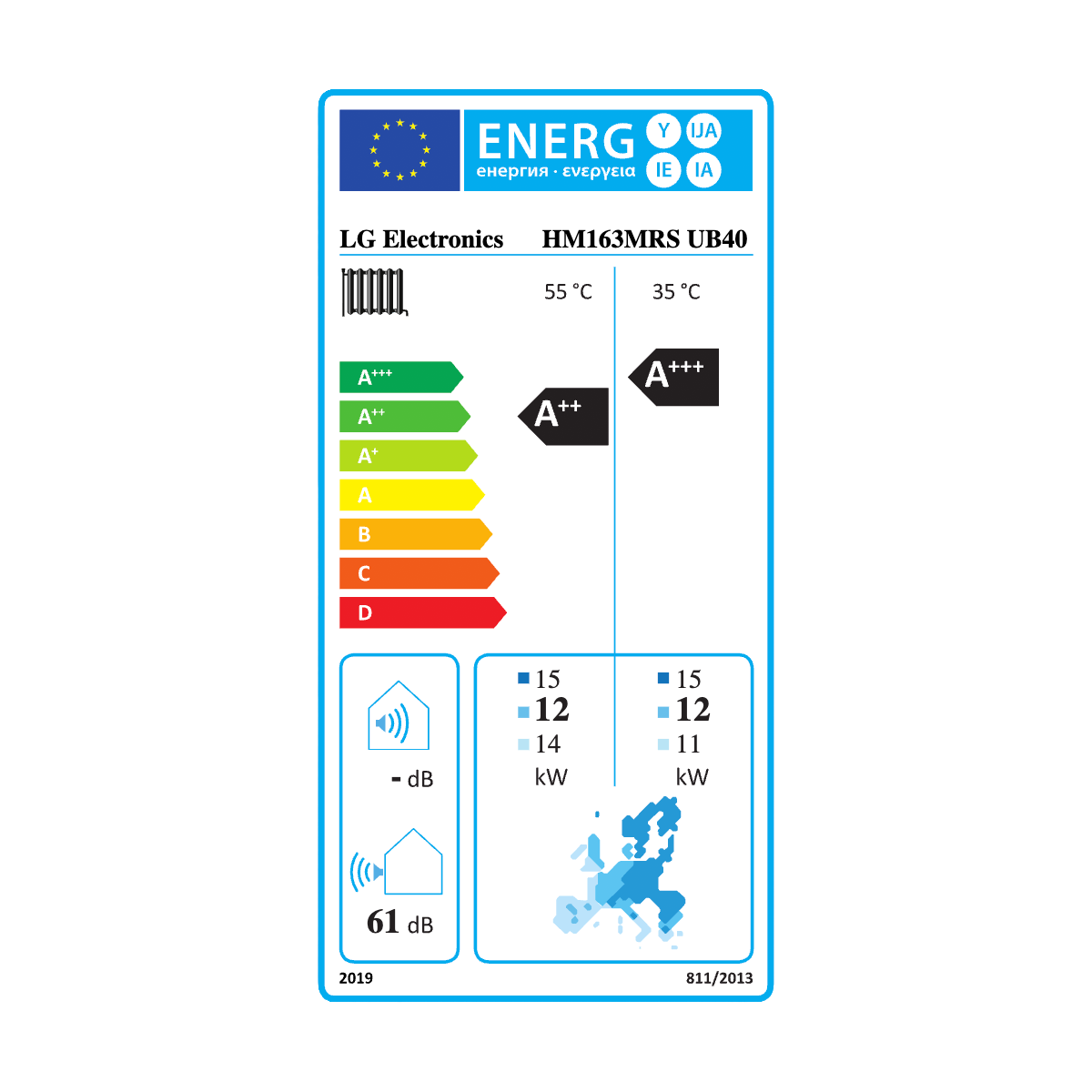 LG Therma V R32 Monoblocco S II – Pompa di calore aria-acqua 16 kW Trifase Inverter Alta Efficienza Classe A+++ Riscaldamento Raffrescamento ACS HM163MRS.UB40 - immagine 3